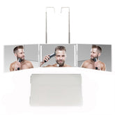 Three-Sided Mirror With LED Light Retractable Hanging Three-Fold Mirror With 10X Magnification Small Mirror